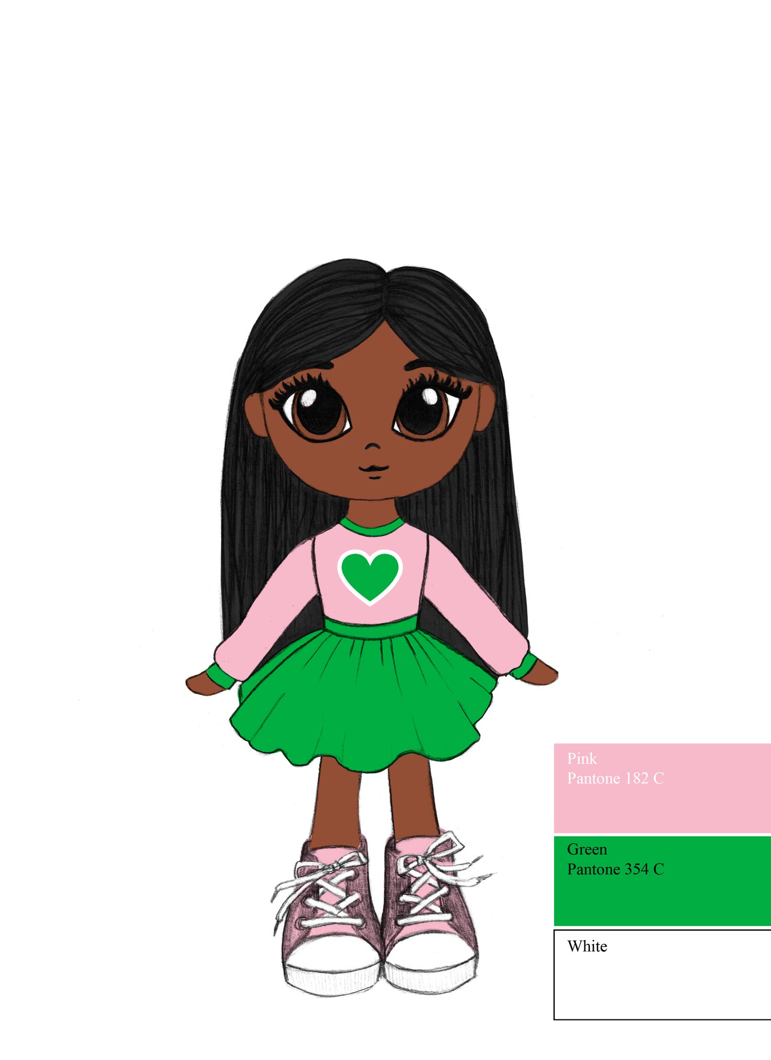 Apple Green Heart Diva 16" - Chloe Doll