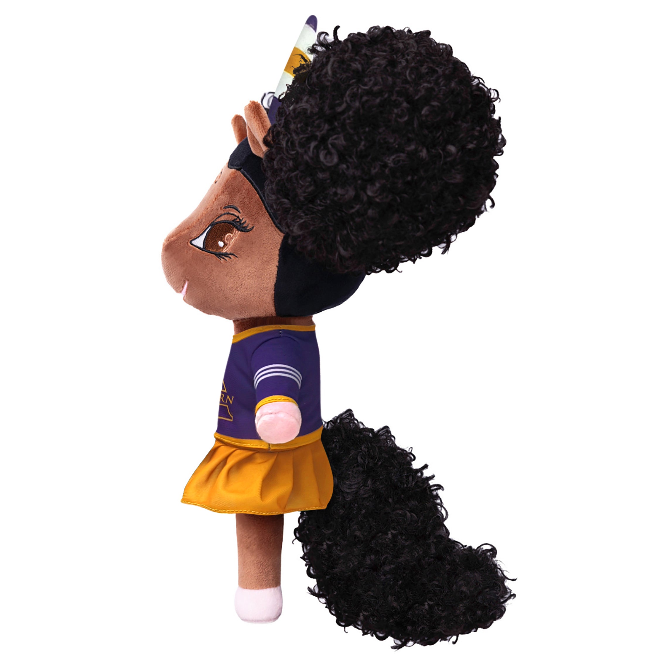 Alcorn State University Unicorn Doll with Afro Puffs - 14 inch