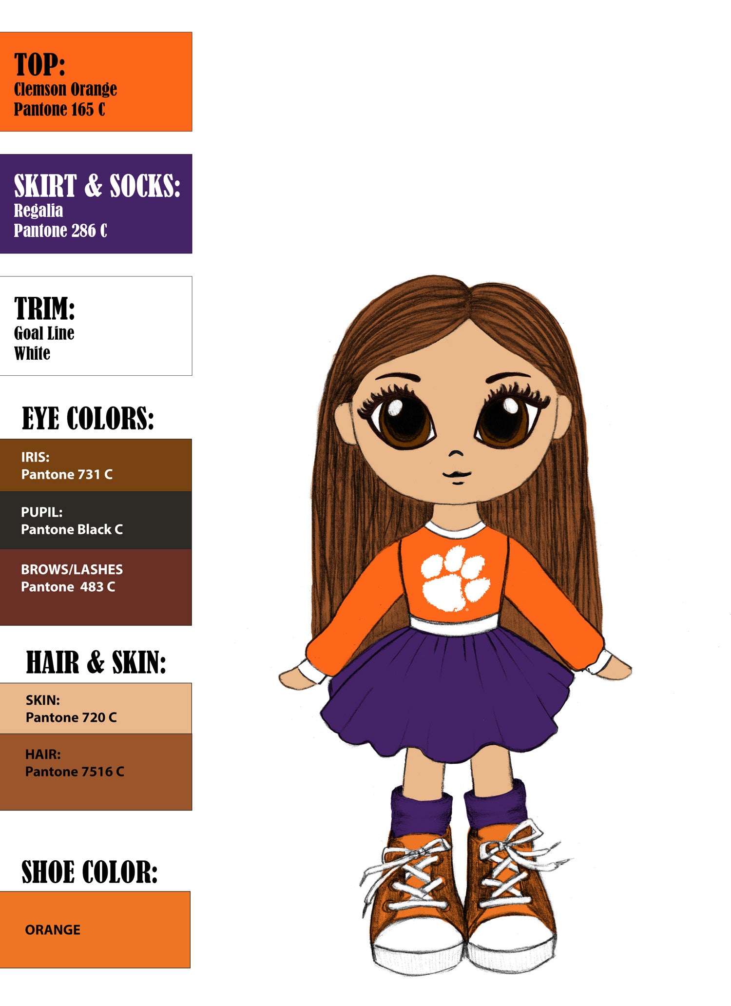 Clemson University 16" - Riley Doll