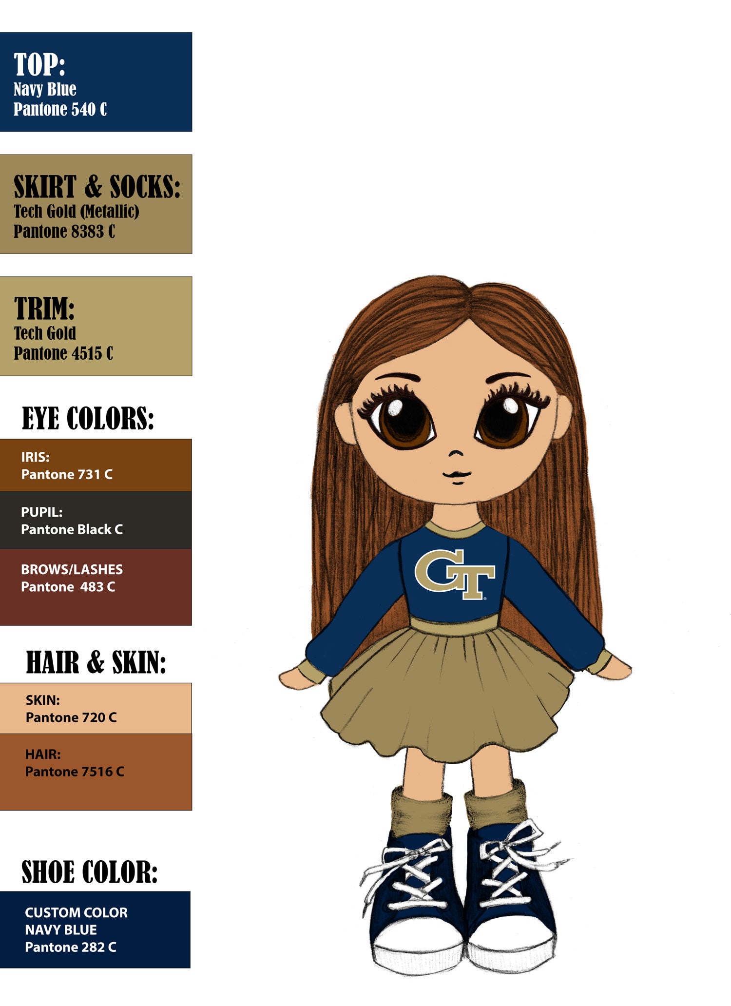 Georgia Tech University 16" - Riley Doll