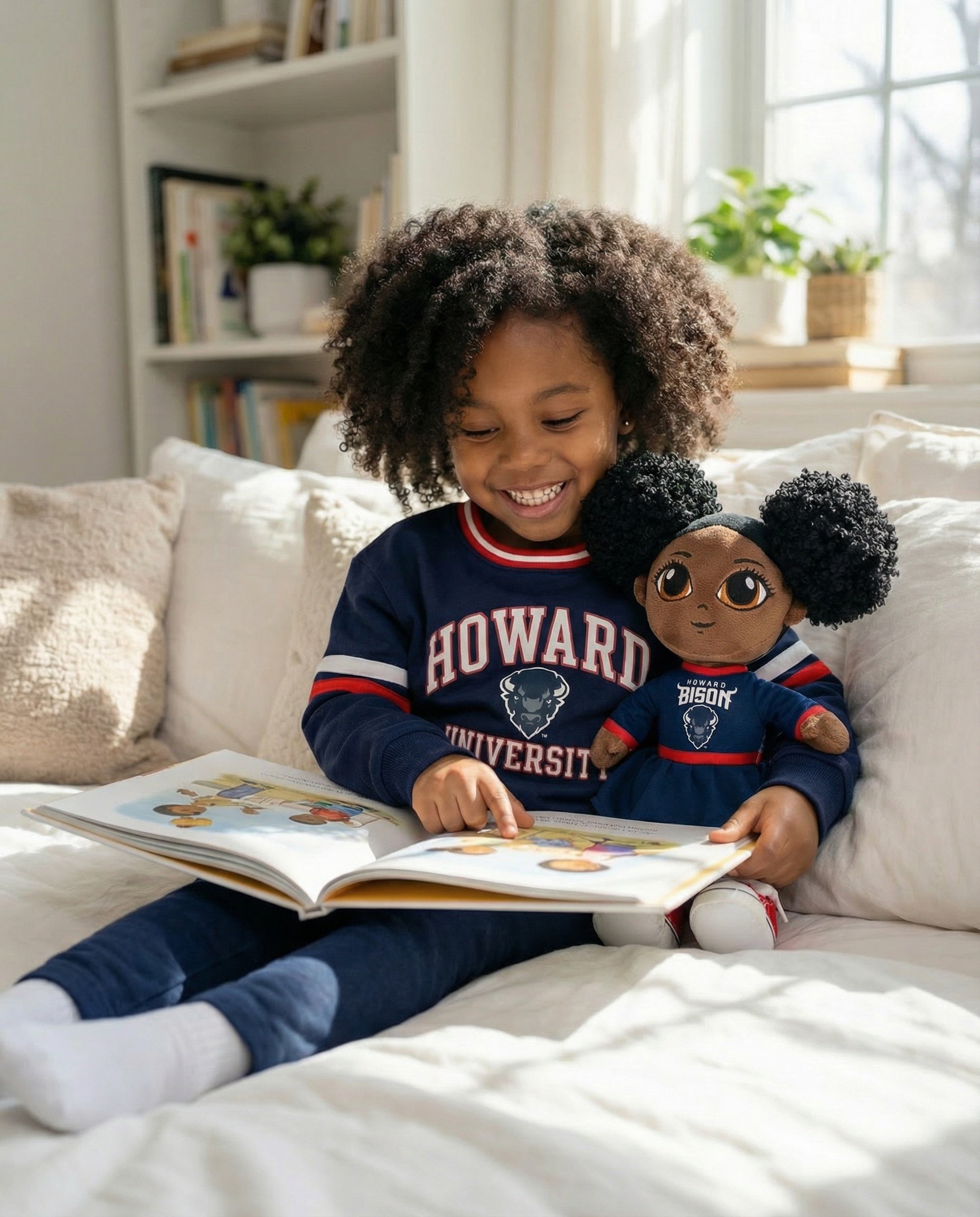 Howard University Bison Logo 16" - Amari Doll