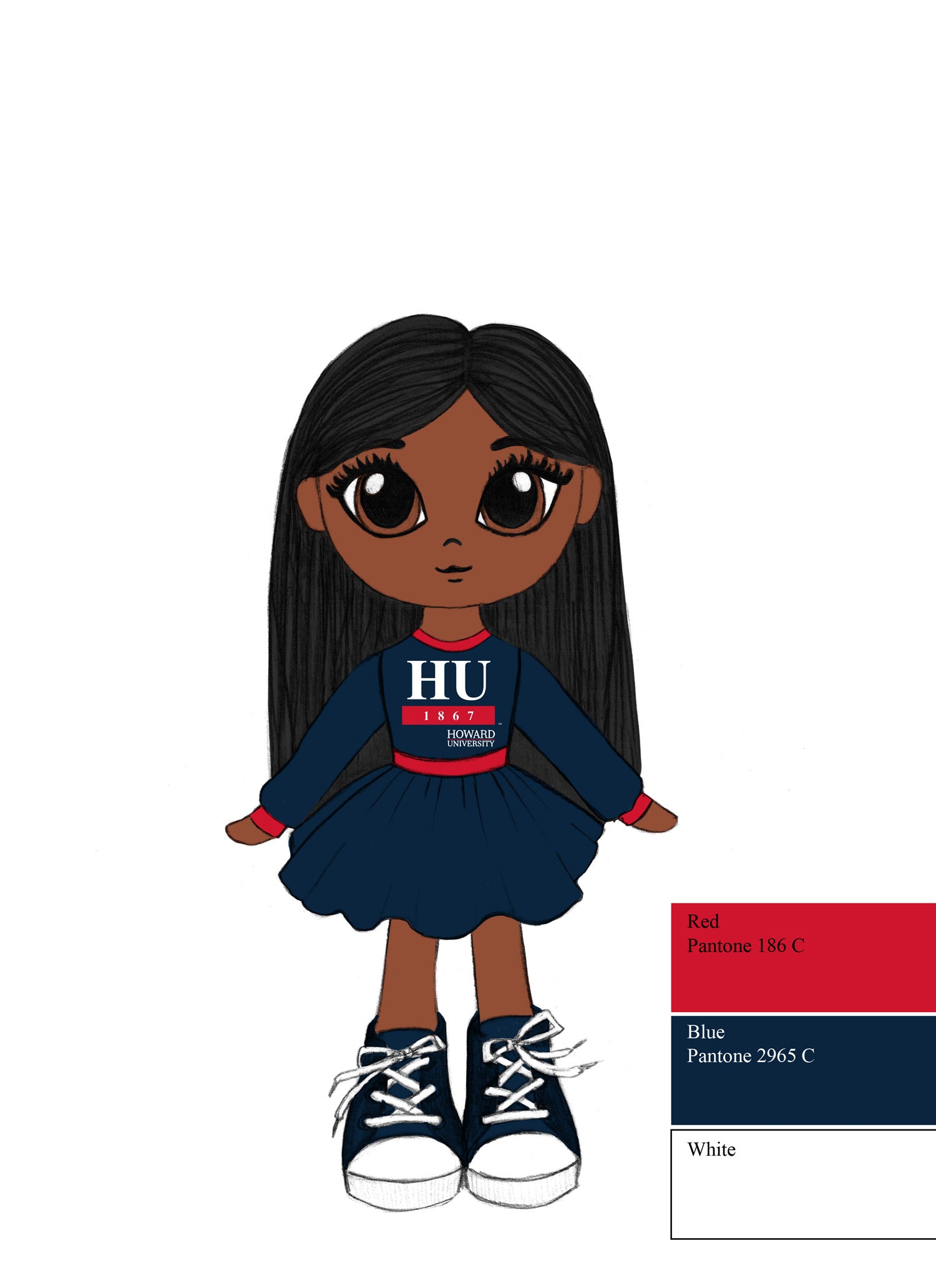 Howard University HU Logo 16" - Chloe Doll