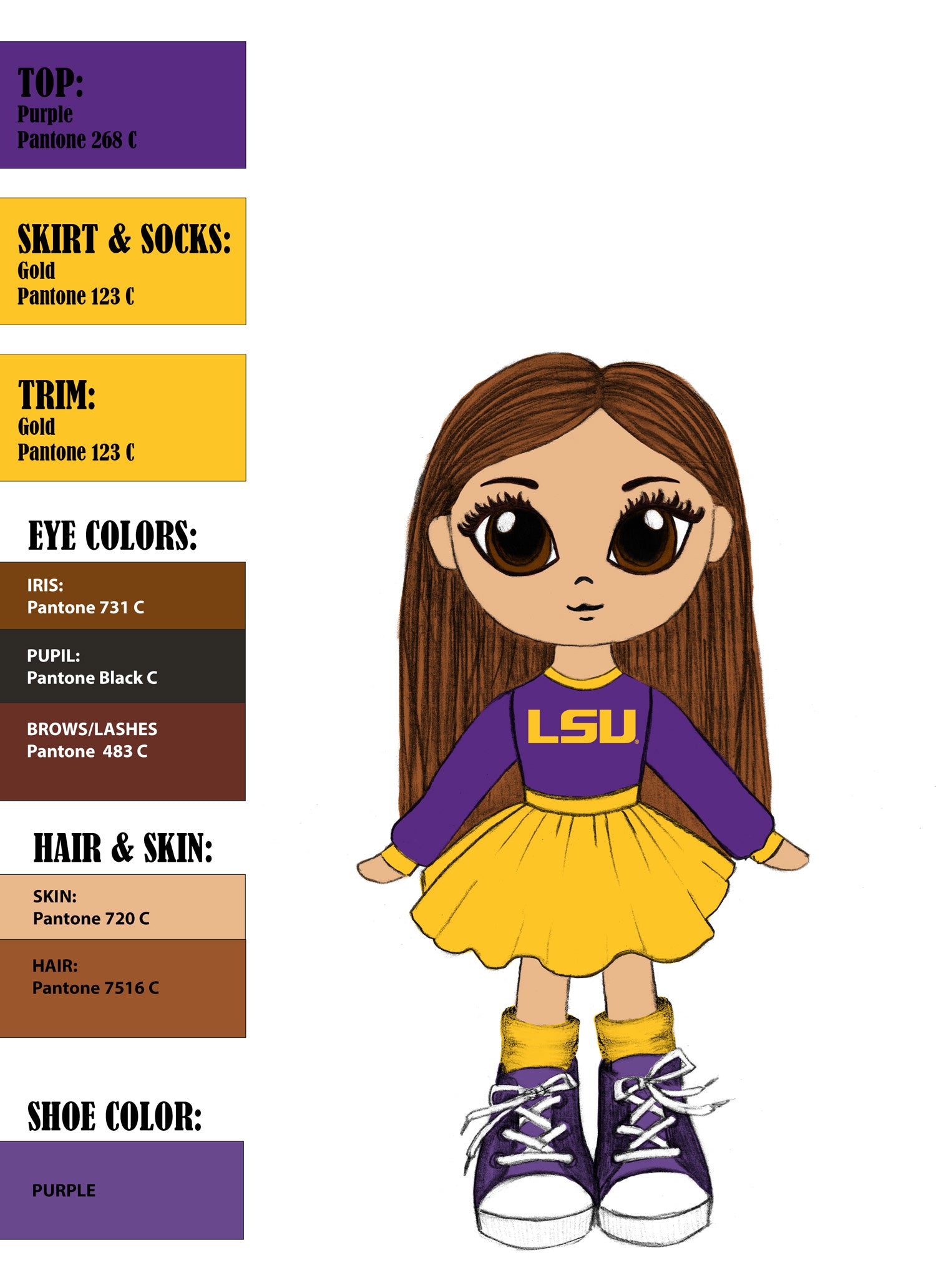 Louisiana State University 16" - Riley Doll
