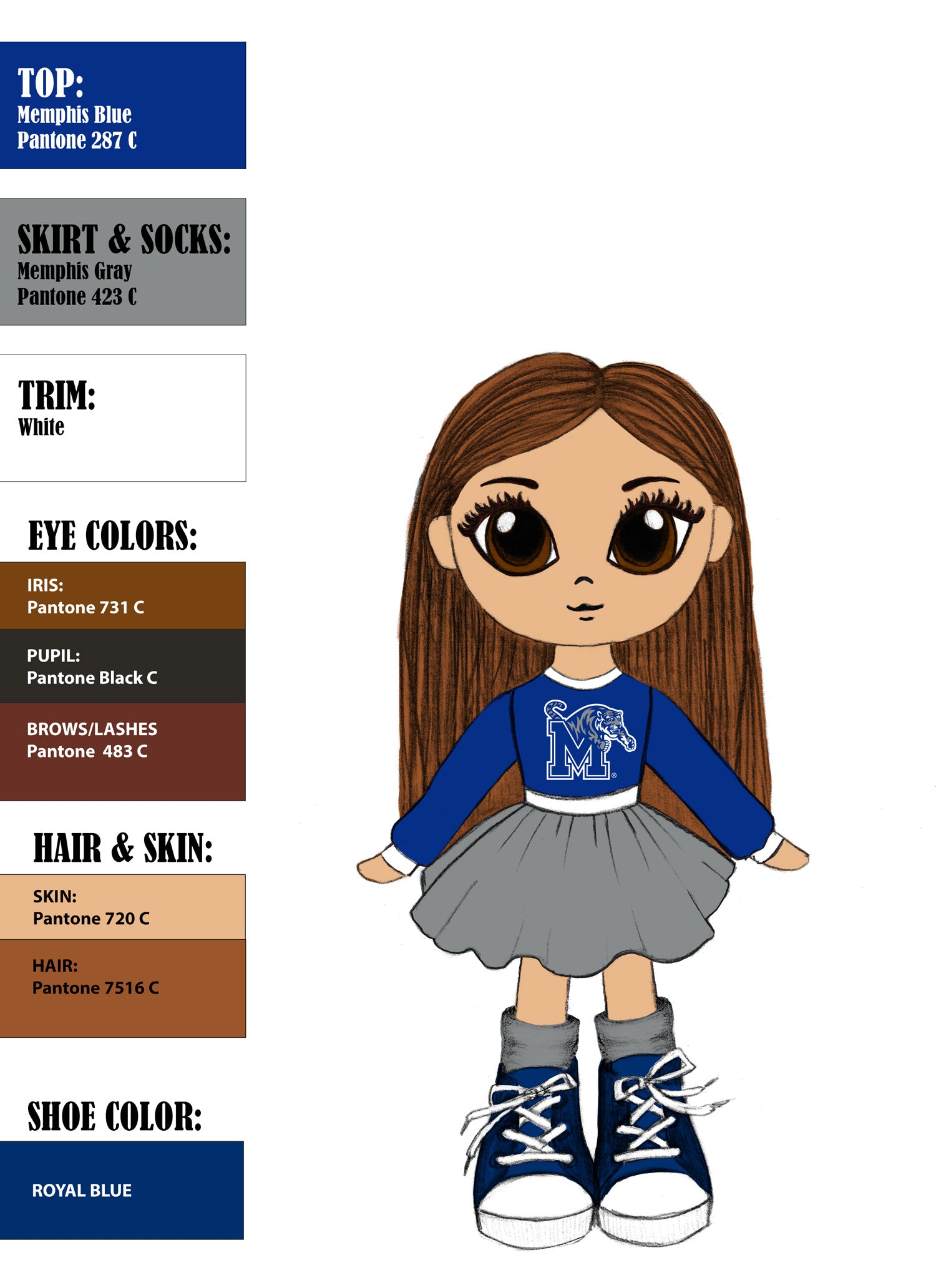 University of Memphis 16" - Riley Doll