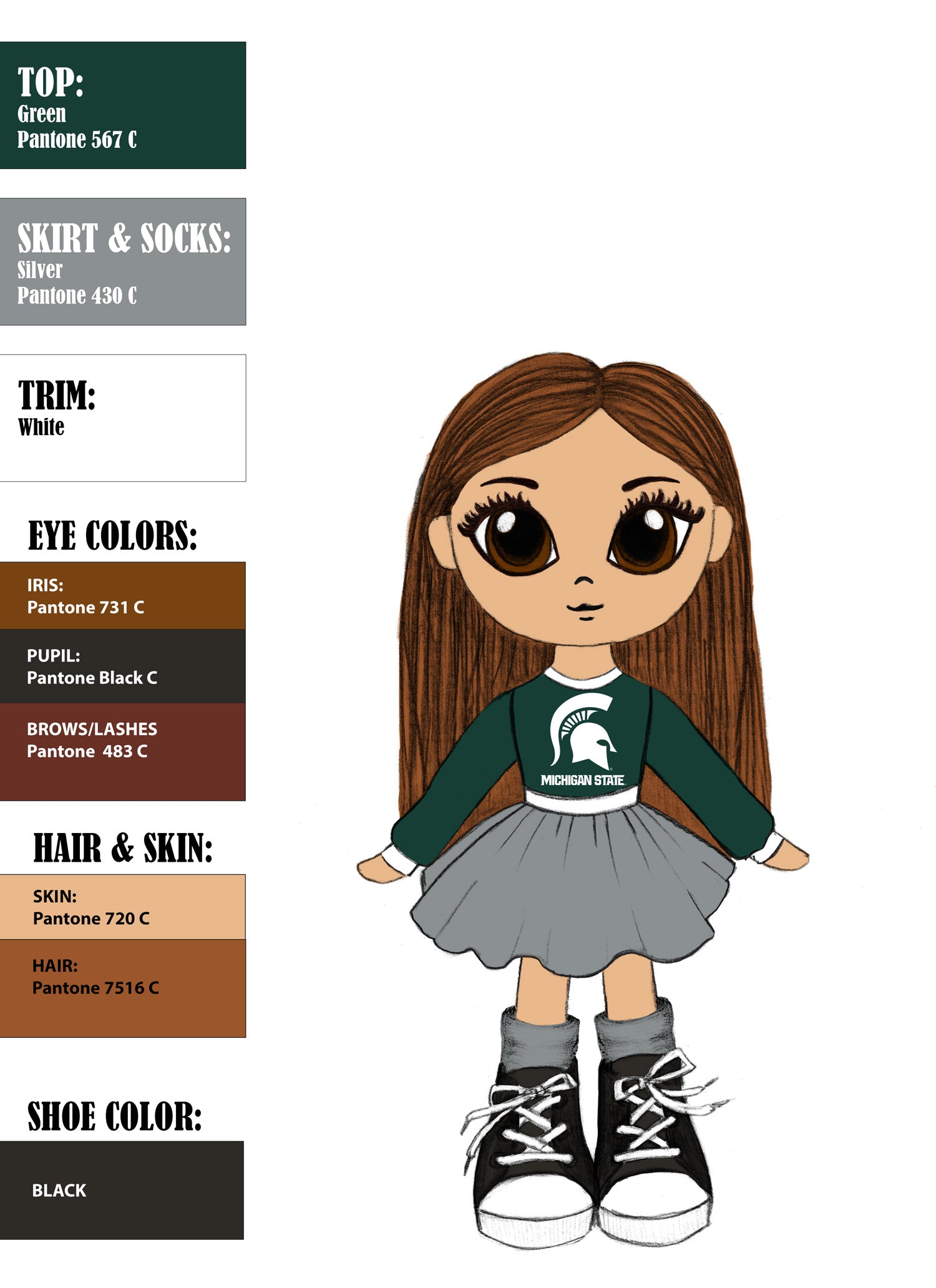 Michigan State University 16" - Riley Doll
