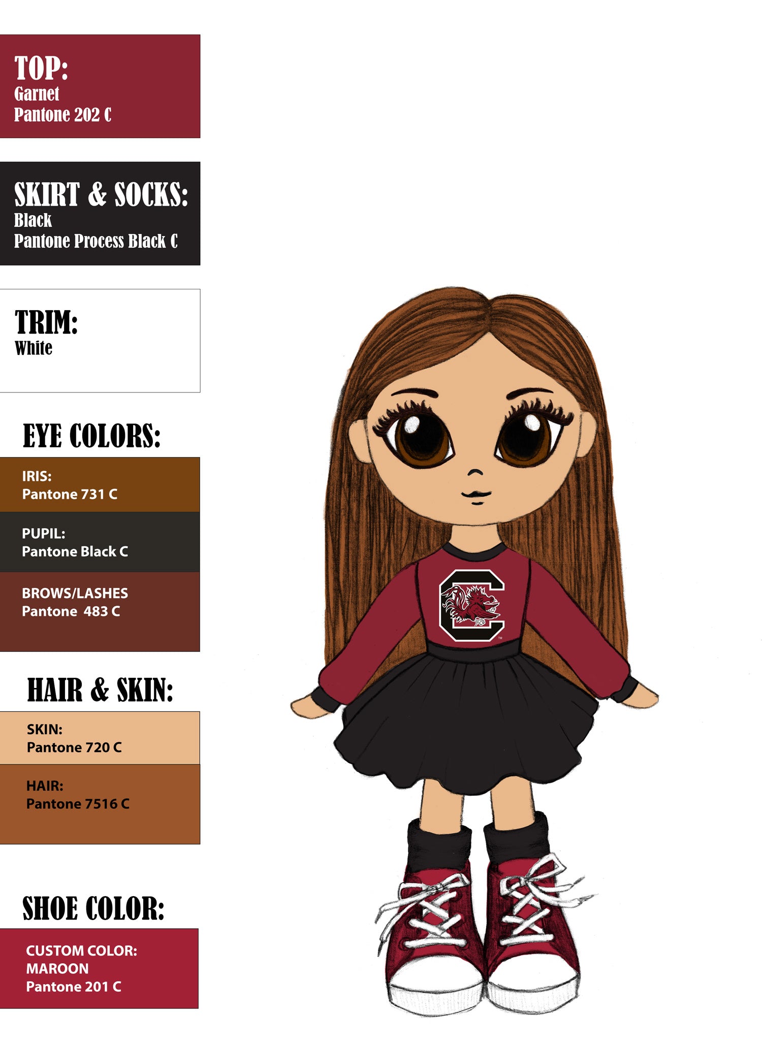 University of South Carolina 16" - Riley Doll